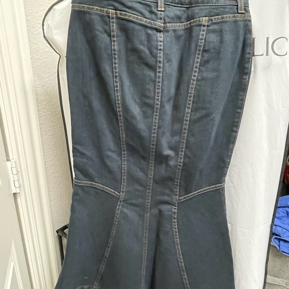 Ralph Lauren Mermaid Denim Skirt - Picture 2 of 7